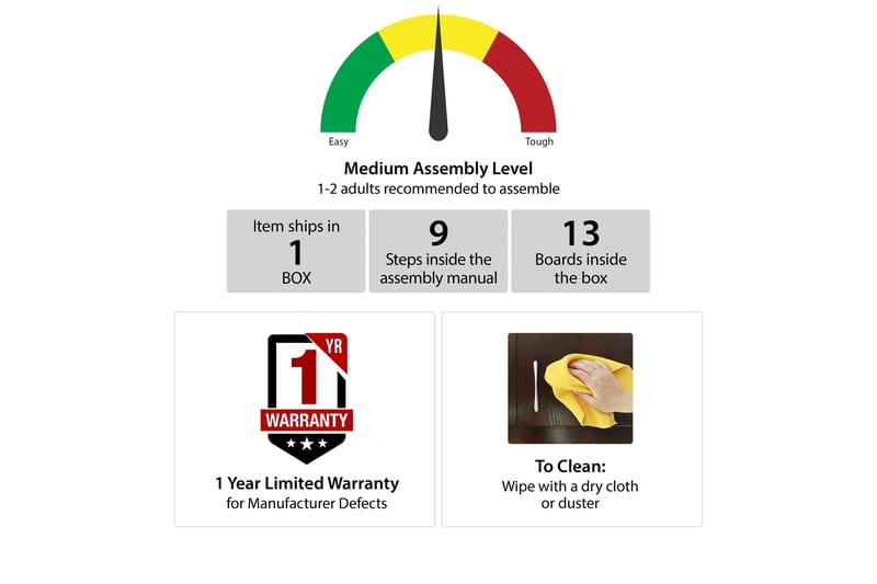 Fairmont Sidobord 56 cm Svart - Dorel Home - Möbler - Bord & matgrupper - Avlastningsbord - Brickbord & småbord