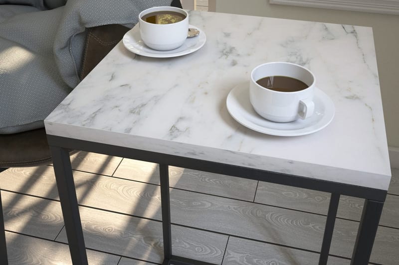 Falan Sidobord 35 cm - Vit/Svart - Möbler - Bord & matgrupper - Avlastningsbord - Brickbord & småbord