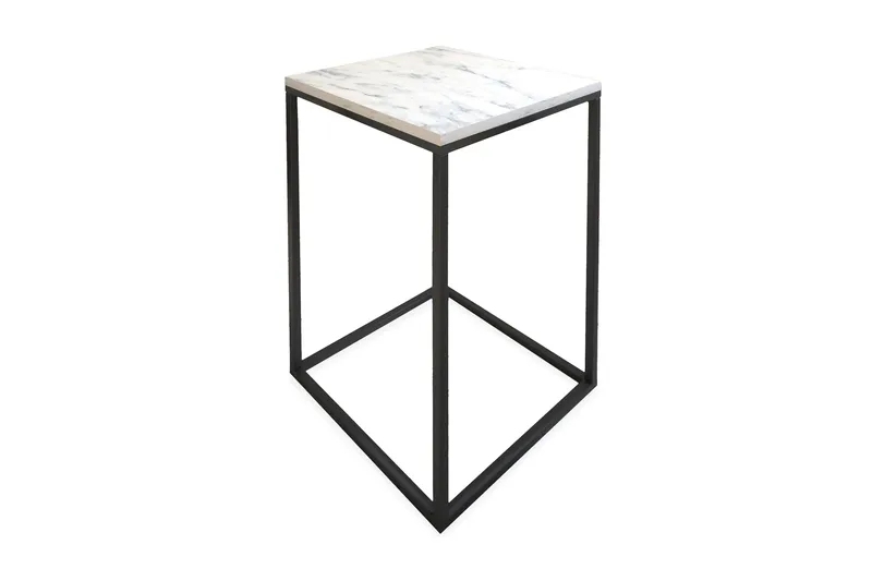 Falan Sidobord 35 cm, Vit/Svart