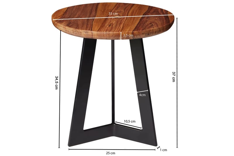 Fissure Sidobord 35 cm - Trä/natur - Möbler - Bord & matgrupper - Avlastningsbord - Brickbord & småbord