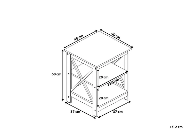 Foster Sidobord 40 cm - Vit - Möbler - Bord & matgrupper - Avlastningsbord - Brickbord & småbord