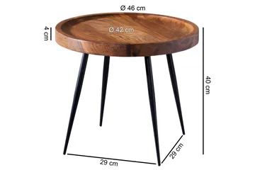 Gallelli Sidobord 46 cm - Trä/natur - Möbler - Bord & matgrupper - Avlastningsbord - Brickbord & småbord