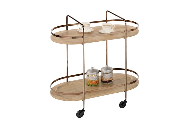 Genova Serveringsbord 80x42x80 cm Ljusbrun - Möbler - Bord & matgrupper - Avlastningsbord - Brickbord & småbord