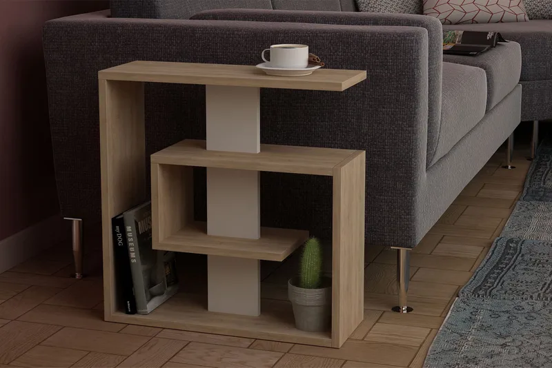 Homitis Sidobord Labyrint - Trä/Vit - Möbler - Bord & matgrupper - Avlastningsbord - Brickbord & småbord