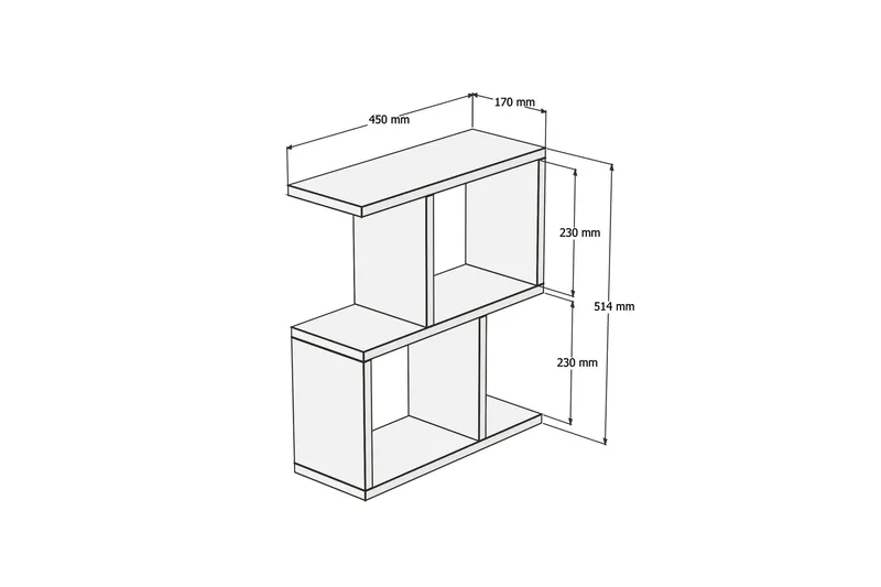 Huskey Sidobord 45 cm - Vit - Möbler - Bord & matgrupper - Avlastningsbord - Brickbord & småbord