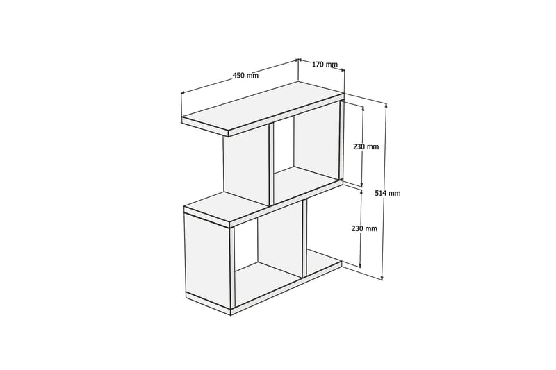 Huskey Sidobord 45 cm - Vit - Möbler - Bord & matgrupper - Avlastningsbord - Brickbord & småbord