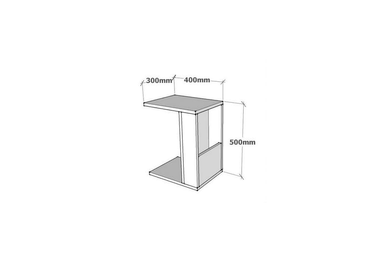 Ichpair Sidobord 30 cm - Antracit - Möbler - Bord & matgrupper - Avlastningsbord - Brickbord & småbord