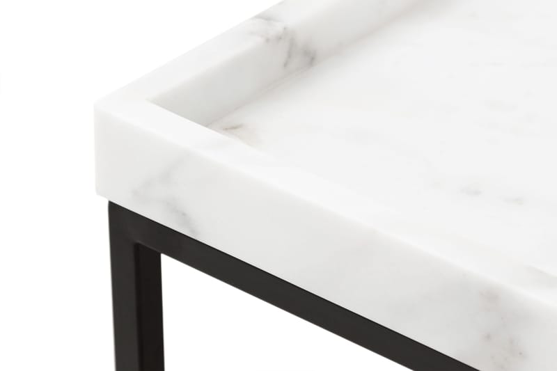 Kungshult Sidobord 60 cm - Vit/Svart - Möbler - Bord & matgrupper - Avlastningsbord - Brickbord & småbord