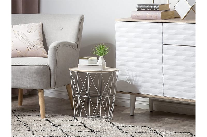 Lanark Sidobord 40 cm - Vit - Möbler - Bord & matgrupper - Avlastningsbord - Brickbord & småbord