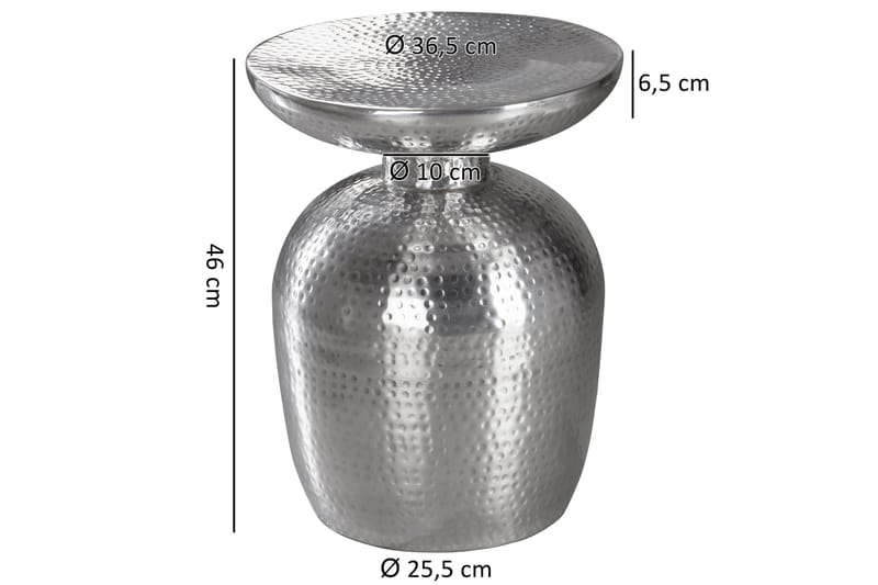 Leshun Sidobord 37 cm - Silver - Möbler - Bord & matgrupper - Avlastningsbord - Brickbord & småbord