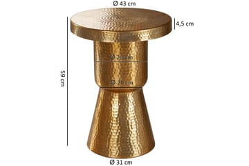 Leshun Sidobord 43 cm - Guld - Möbler - Bord & matgrupper - Avlastningsbord - Brickbord & småbord