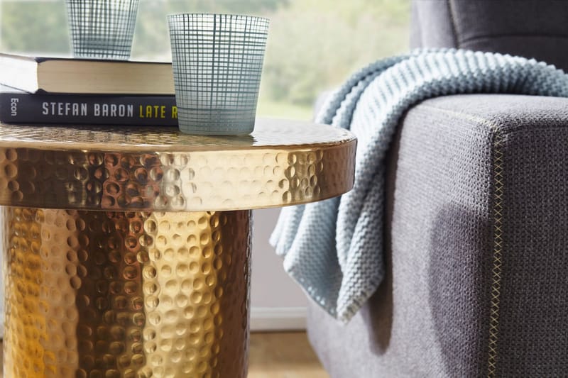 Leshun Sidobord 43 cm - Guld - Möbler - Bord & matgrupper - Avlastningsbord - Brickbord & småbord