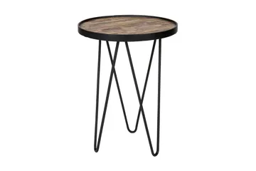 Lev Sidobord 39 cm Rund - Trä/Metall - Möbler - Bord & matgrupper - Avlastningsbord - Brickbord & småbord
