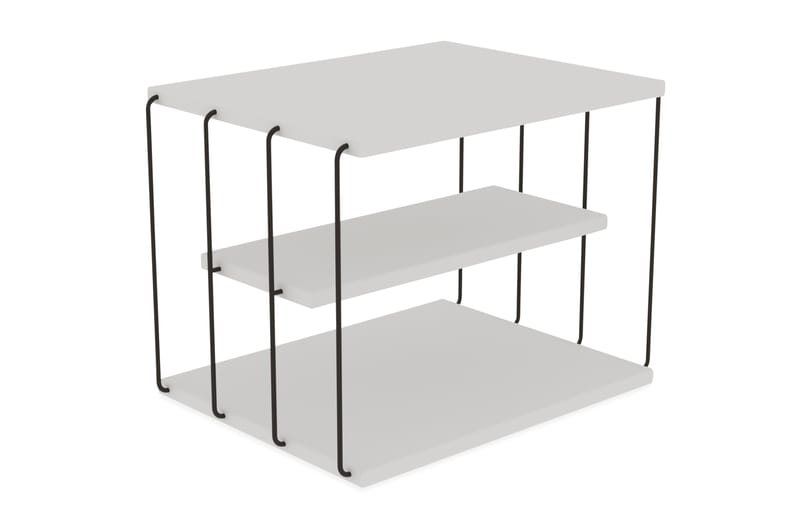 Ljusfors sidobord 50 cm - Vit/Svart - Lampbord - Klaffbord & Hopfällbart bord - Brickbord & småbord - Spegelbord