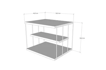 Ljusfors sidobord 50 cm - Vit/Svart - Möbler - Bord & matgrupper - Avlastningsbord - Brickbord & småbord