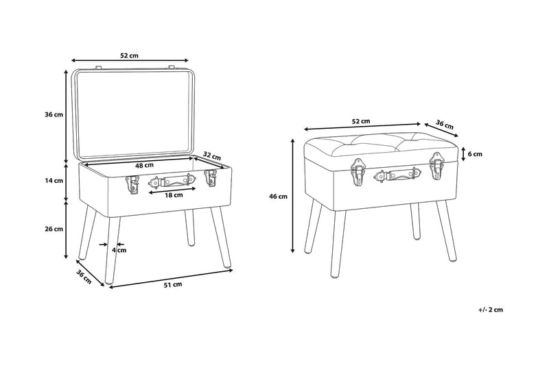 Mallard Sidobord 52 cm - Brun - Lampbord - Brickbord & småbord