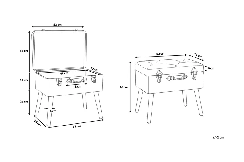 Mallard Sidobord 52 cm - Brun - Möbler - Bord & matgrupper - Avlastningsbord - Brickbord & småbord