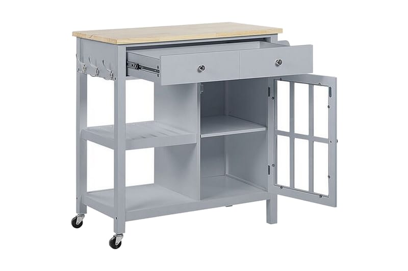 Manesseno Serveringsvagn 80 cm - Grå - Möbler - Bord & matgrupper - Avlastningsbord - Brickbord & småbord