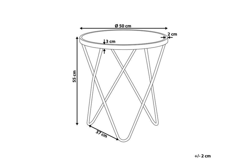Meerah Sidobord Marmoreffekt - Vit - Möbler - Bord & matgrupper - Avlastningsbord - Brickbord & småbord
