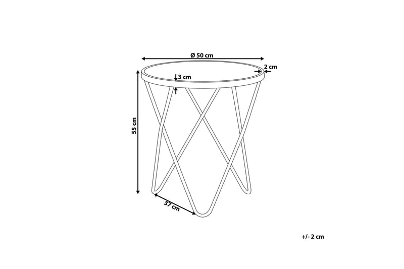 Meerah Sidobord Marmoreffekt - Vit - Möbler - Bord & matgrupper - Avlastningsbord - Brickbord & småbord
