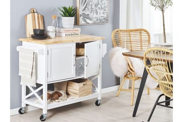 Melesse Serveringsvagn 102 cm - Vit - Möbler - Bord & matgrupper - Avlastningsbord - Brickbord & småbord