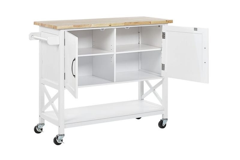 Melesse Serveringsvagn 102 cm - Vit - Möbler - Bord & matgrupper - Avlastningsbord - Brickbord & småbord