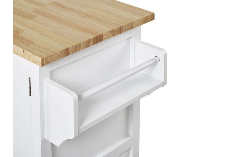 Melesse Serveringsvagn 102 cm - Vit - Lampbord - Brickbord & småbord