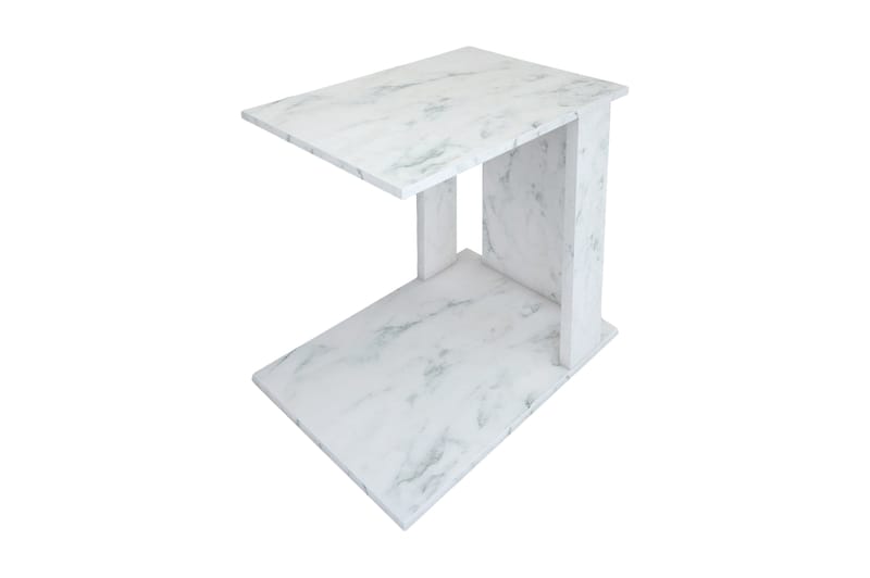 Mellberg Sidobord - Vit/Marmor - Möbler - Bord & matgrupper - Avlastningsbord - Brickbord & småbord