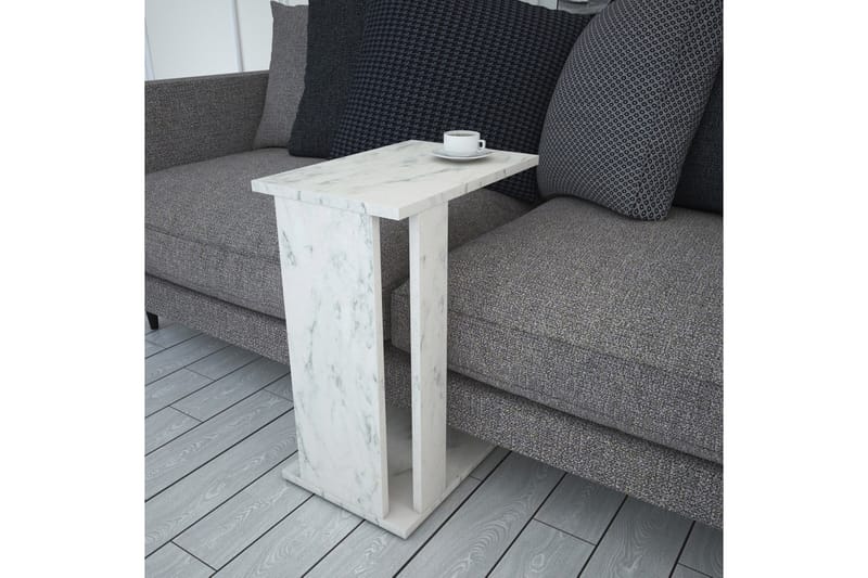 Mellberg Sidobord - Vit/Marmor - Möbler - Bord & matgrupper - Avlastningsbord - Brickbord & småbord