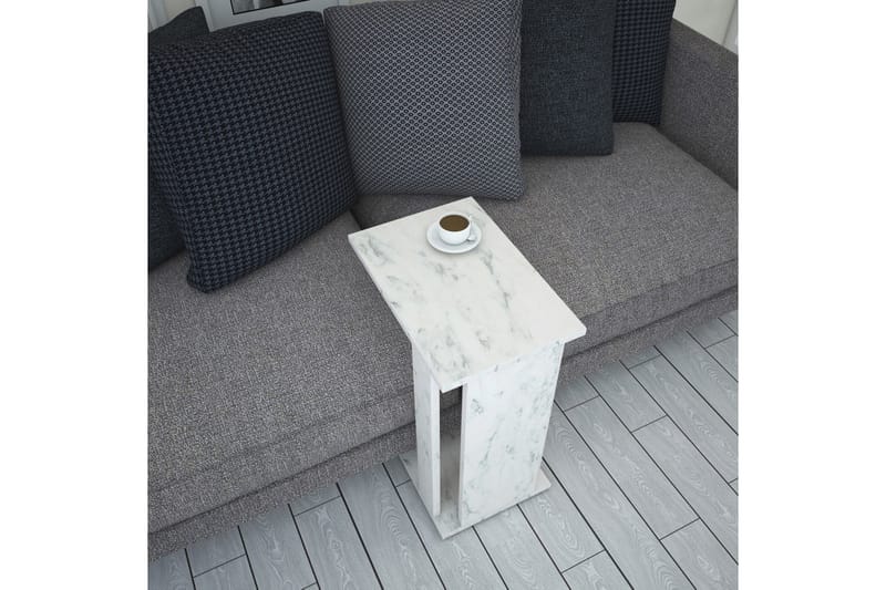 Mellberg Sidobord - Vit/Marmor - Möbler - Bord & matgrupper - Avlastningsbord - Brickbord & småbord
