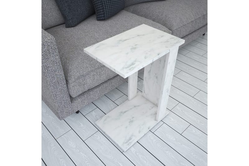 Mellberg Sidobord - Vit/Marmor - Möbler - Bord & matgrupper - Avlastningsbord - Brickbord & småbord