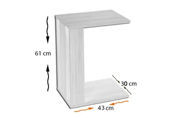 Mellberg Sidobord - Vit/Marmor - Möbler - Bord & matgrupper - Avlastningsbord - Brickbord & småbord