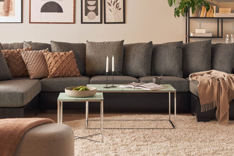 Nelly Sidobord 45 cm - Vit/Krom - Möbler - Bord & matgrupper - Avlastningsbord - Brickbord & småbord