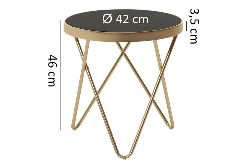 Reineck Sidobord 42 cm - Guld - Möbler - Bord & matgrupper - Avlastningsbord - Brickbord & småbord