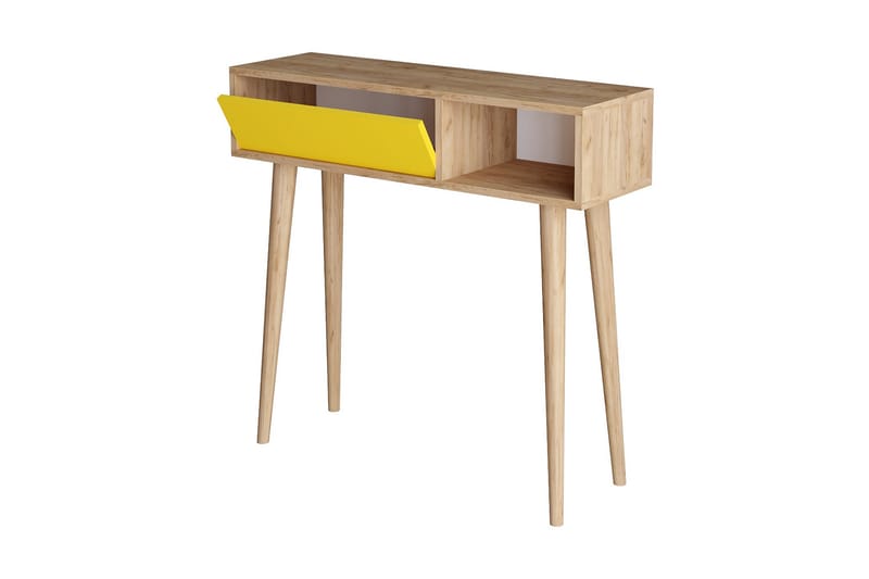 Sidobord 100 cm - Guld/Natur/Gul - Möbler - Bord & matgrupper - Avlastningsbord - Brickbord & småbord