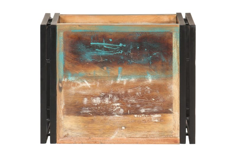 Sidobord 40x30x40 cm massivt återvunnet trä - Flerfärgad - Lampbord - Brickbord & småbord
