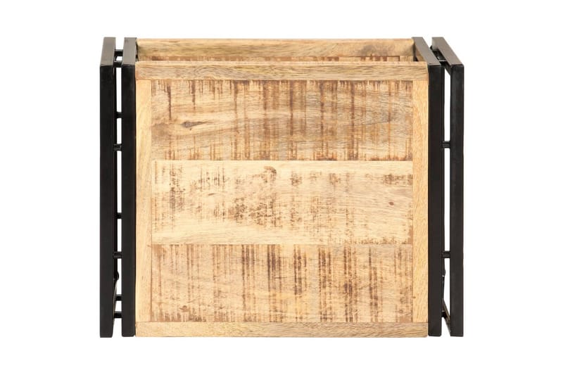 Sidobord 40x30x40 cm massivt grovt mangoträ - Brun - Lampbord - Brickbord & småbord
