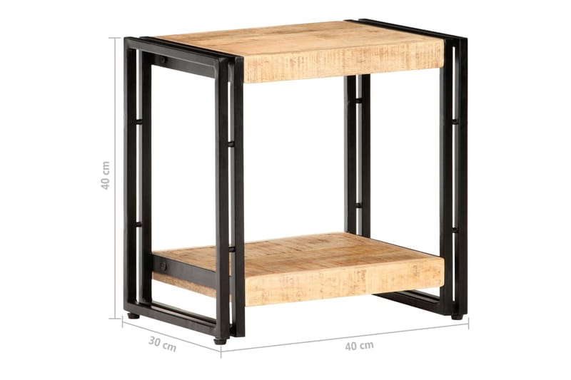 Sidobord 40x30x40 cm massivt grovt mangoträ - Brun - Möbler - Bord & matgrupper - Avlastningsbord - Brickbord & småbord