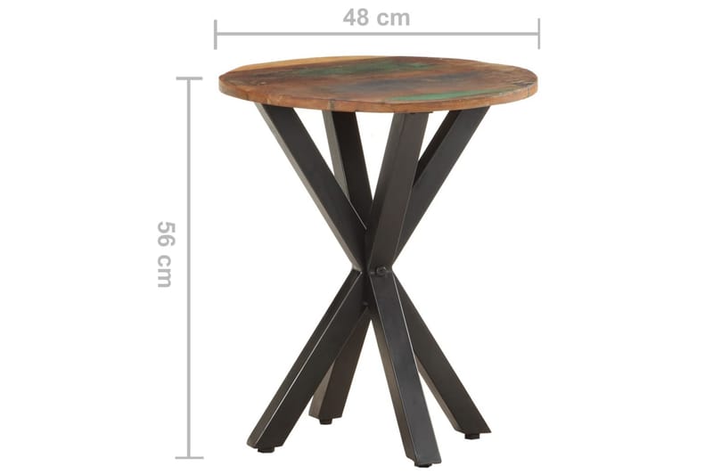 Sidobord 48x48x56 cm massivt återvunnet trä - Brun - Lampbord - Brickbord & småbord