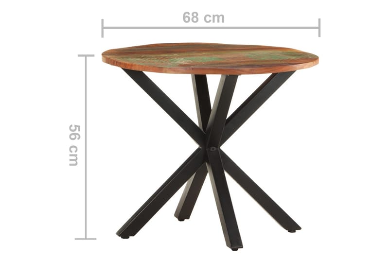 Sidobord 68x68x56 cm massivt återvunnet trä - Brun - Lampbord - Brickbord & småbord