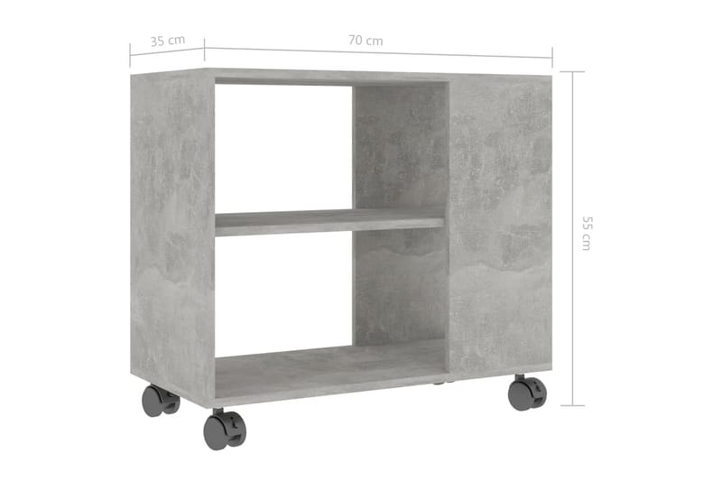 Sidobord betonggrå 70x35x55 cm spånskiva - Grå - Möbler - Bord & matgrupper - Avlastningsbord - Brickbord & småbord
