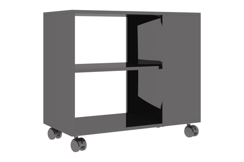 Sidobord grå högglans 70x35x55 cm spånskiva - Grå - Lampbord - Brickbord & småbord