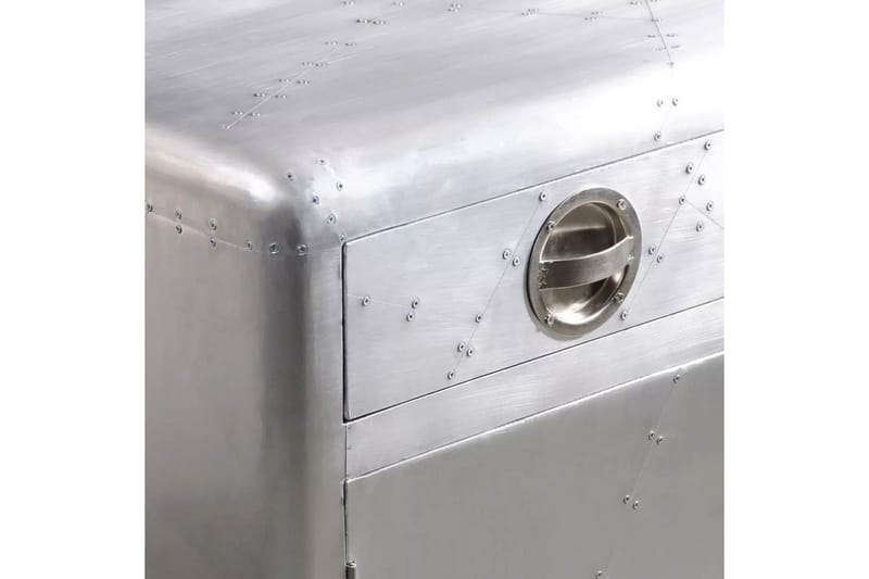Sidobord i aluminium Aviator med 3 lådor - Silver - Möbler - Bord & matgrupper - Avlastningsbord - Brickbord & småbord