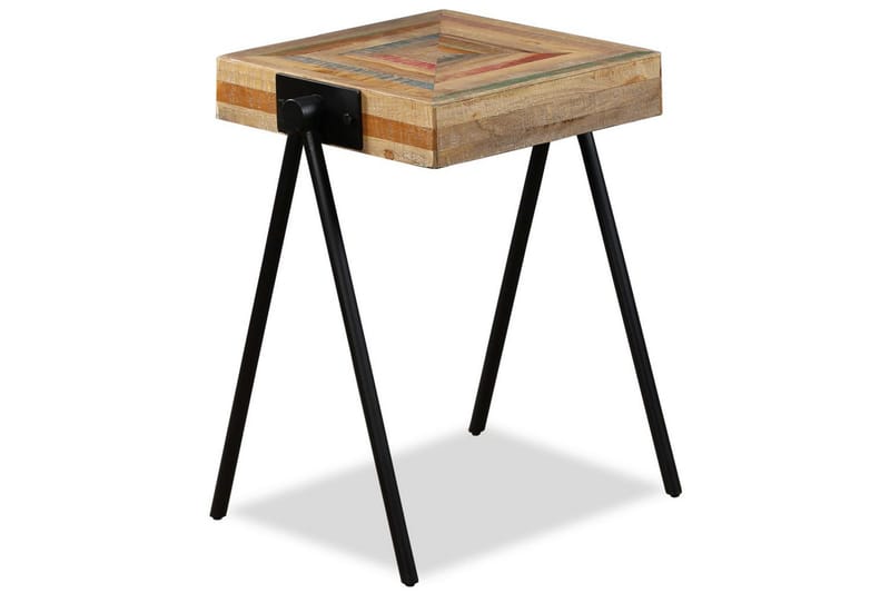 Sidobord massivt återvunnet teakträ - Brun - Lampbord - Brickbord & småbord