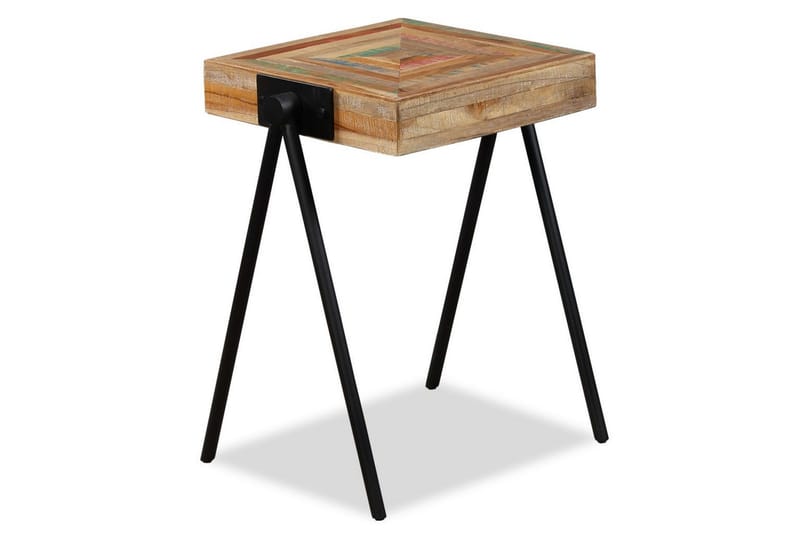 Sidobord massivt återvunnet teakträ - Brun - Lampbord - Brickbord & småbord