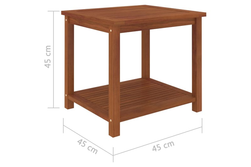 Sidobord massivt akaciaträ 45x45x45 cm - Brun - Lampbord - Brickbord & småbord