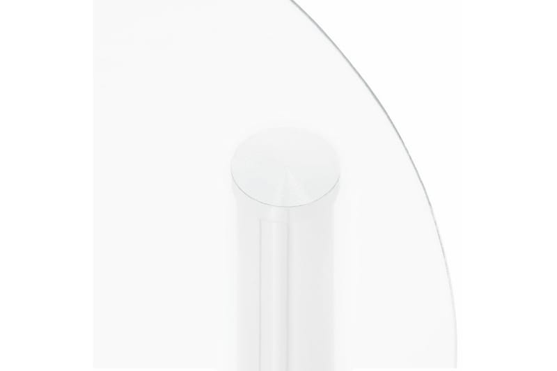 Sidobord med 2 hyllplan genomskinligt 38 cm härdat glas - Transparent - Möbler - Bord & matgrupper - Avlastningsbord - Brickbord & småbord