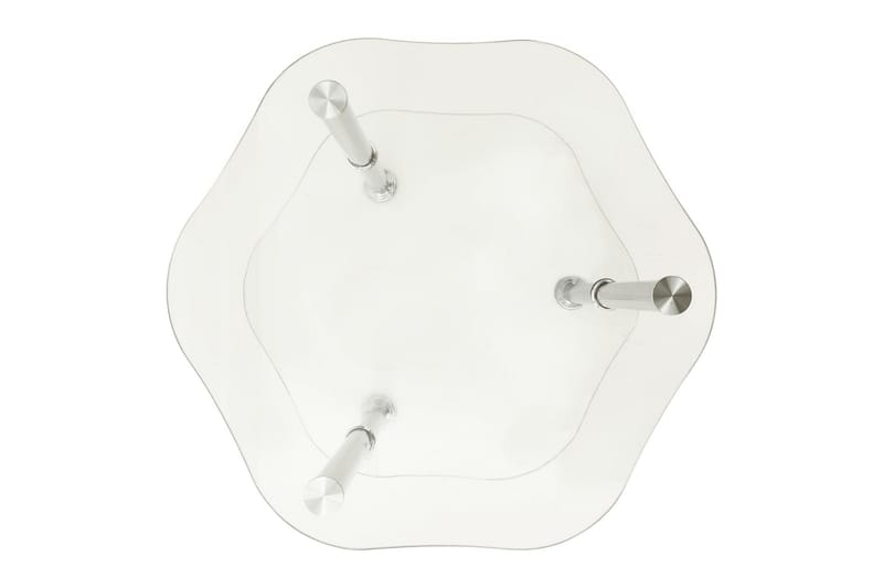Sidobord med 2 hyllplan genomskinligt 38x38x50 cm härdat gla - Brun - Möbler - Bord & matgrupper - Avlastningsbord - Brickbord & småbord