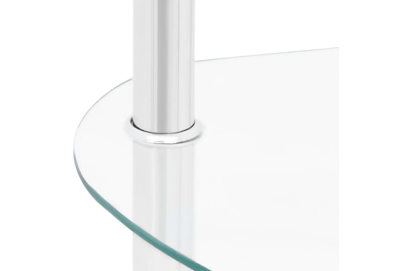 Sidobord med 2 hyllplan genomskinligt 38x38x50 cm härdat gla - Transparent - Möbler - Bord & matgrupper - Avlastningsbord - Brickbord & småbord