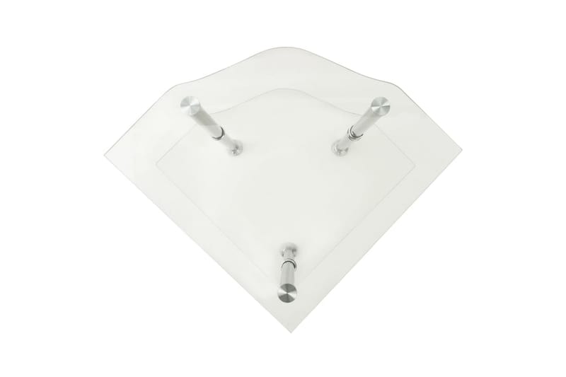 Sidobord med 2 hyllplan genomskinligt 38x38x50 cm härdat gla - Transparent - Möbler - Bord & matgrupper - Avlastningsbord - Brickbord & småbord
